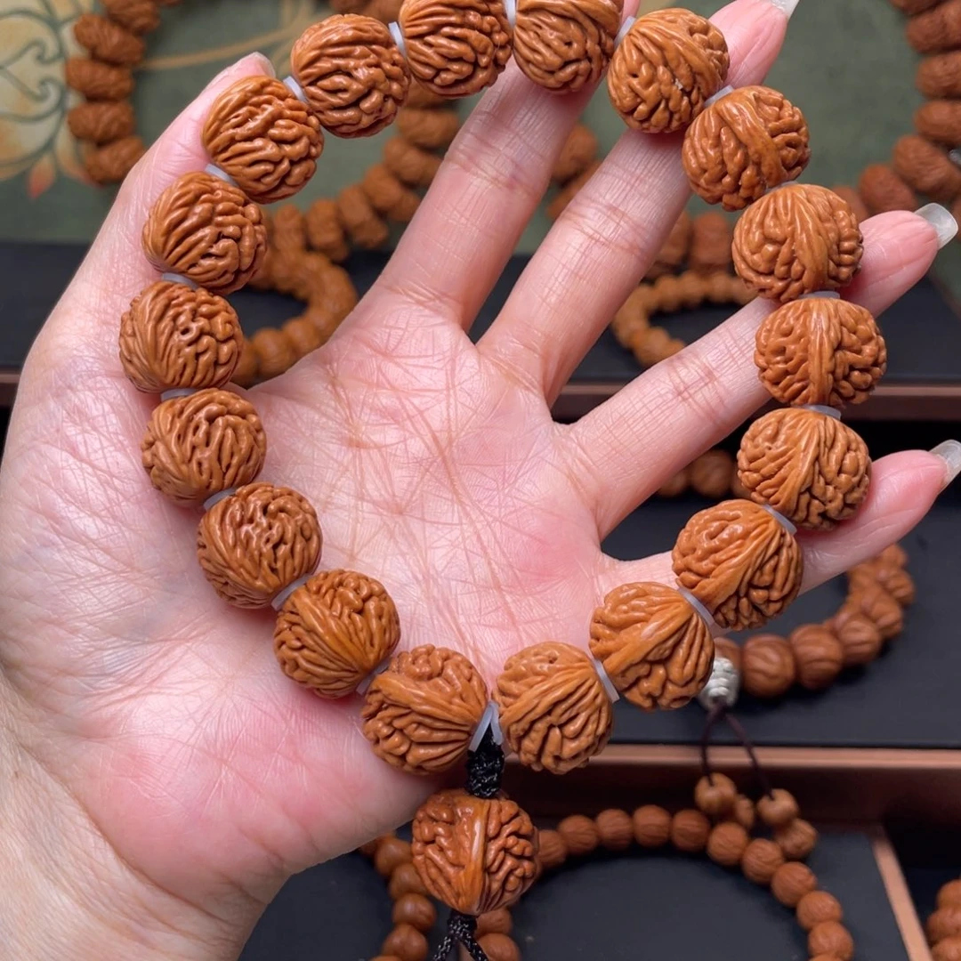 桃核手串17刺龙纹手持