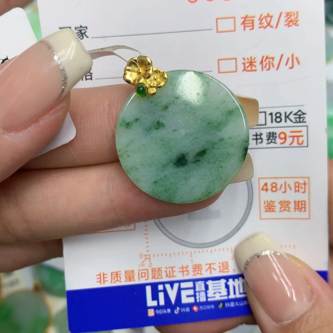 颈饰未镶嵌翡翠圆牌