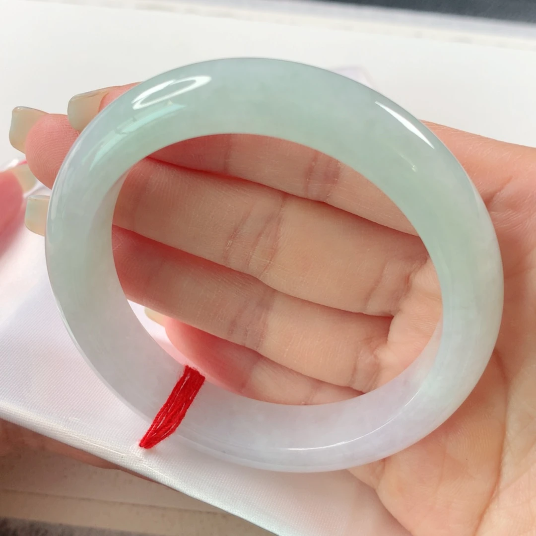 未镶嵌手镯翡翠 正圈⑨③冰晴绿清货捡漏❤️❤️