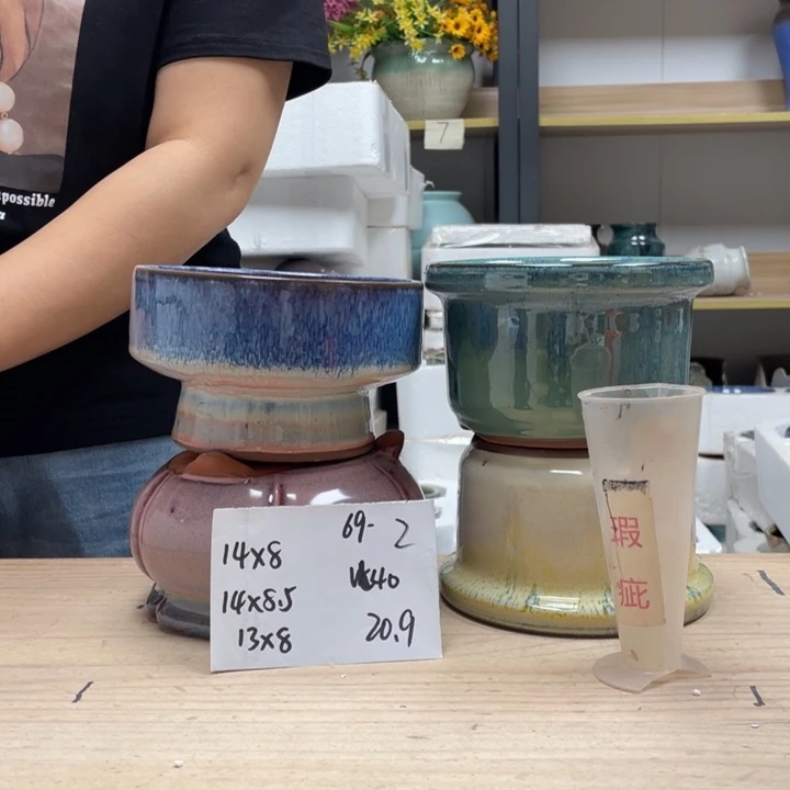 紫砂花盆多肉花盆微瑕2