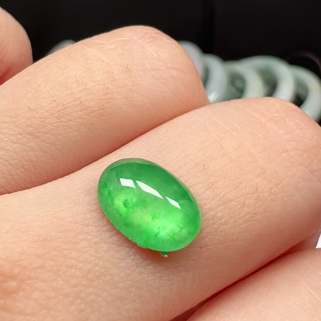 翡翠未镶嵌耳饰蛋面