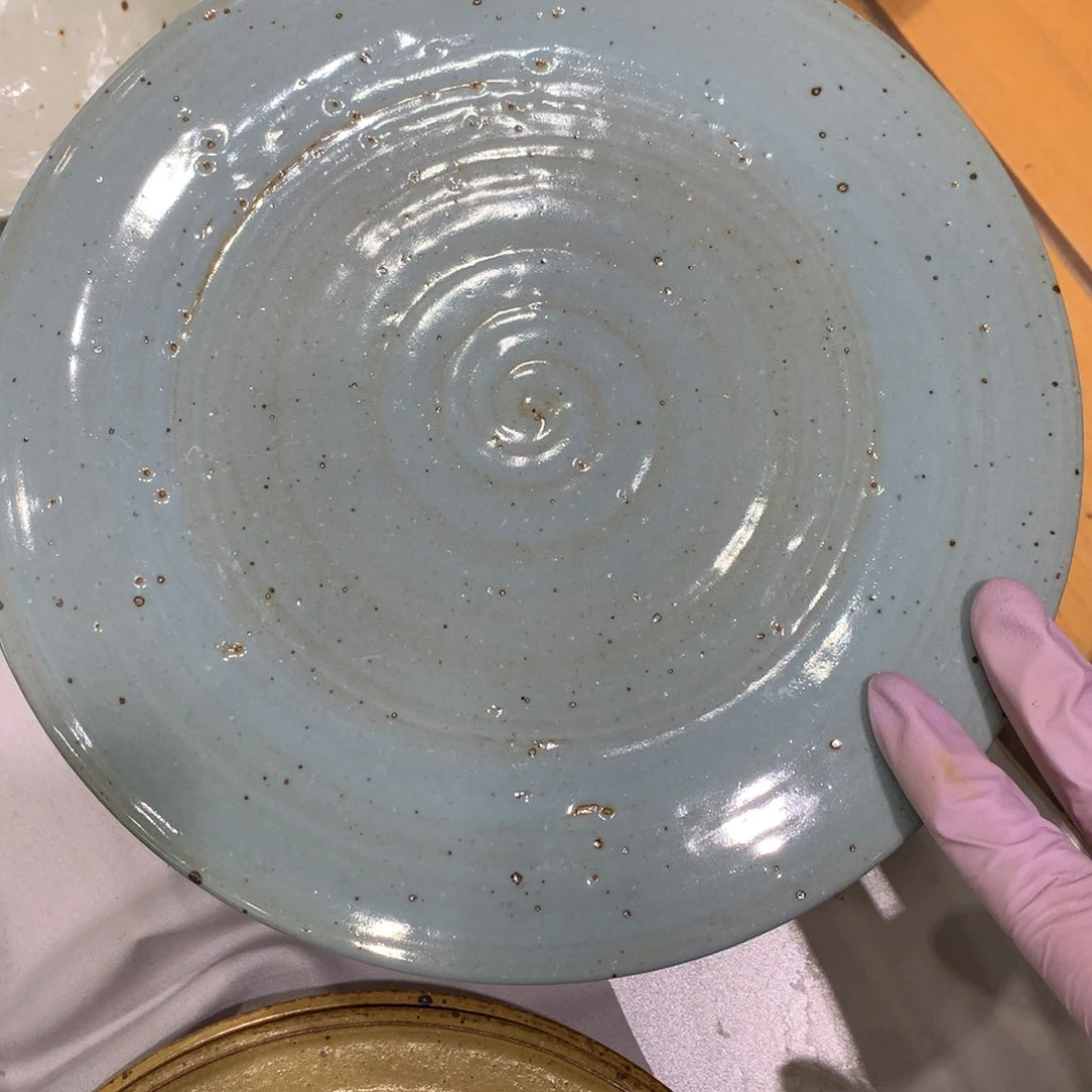 陶景德镇粗陶复古盘碗微瑕平盘