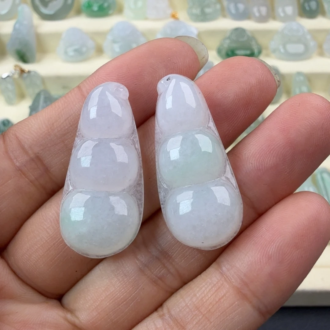 翡翠未镶嵌项链小*福翡翠