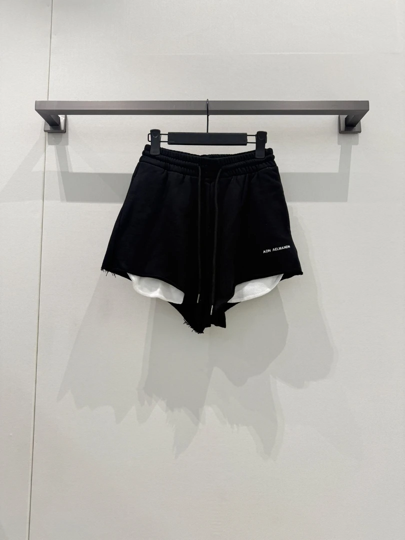 ADN短裤休闲风阔腿裤夏季简约阔腿欧若智性风高腰纯色