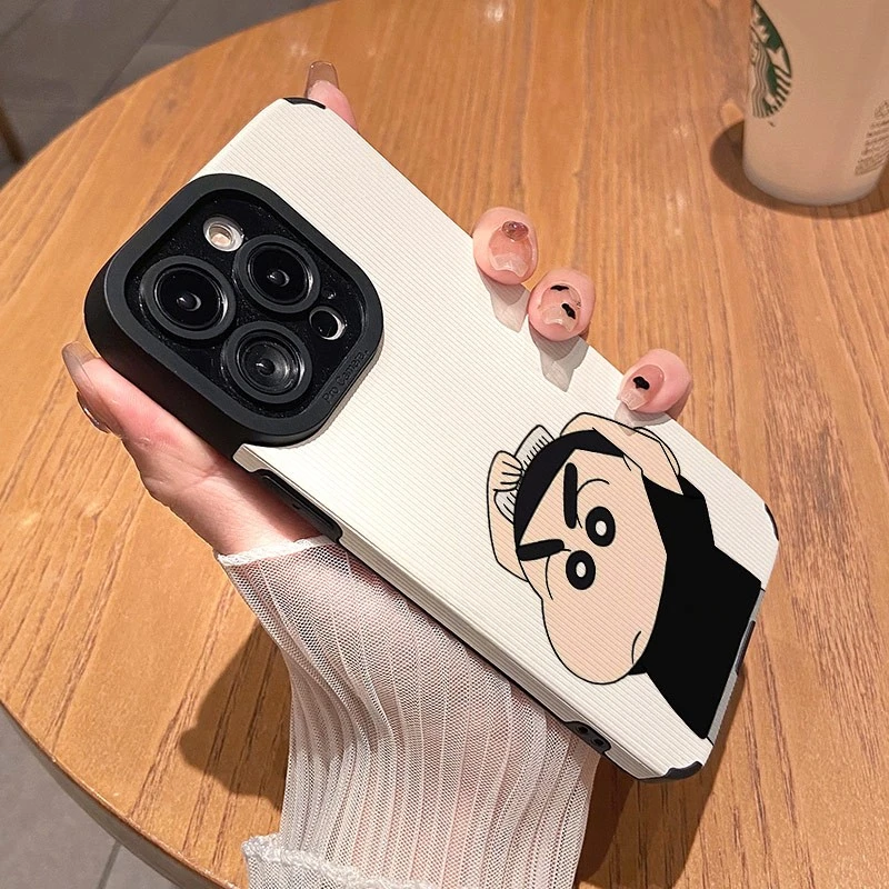 小新梳头发适用苹果17Promax手机壳iPhone16可爱防滑防汗情侣