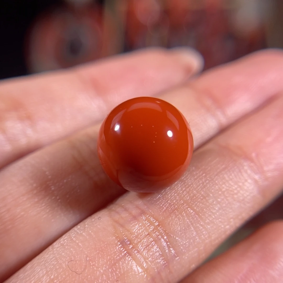 南红玛瑙未镶嵌圆珠13.6mm