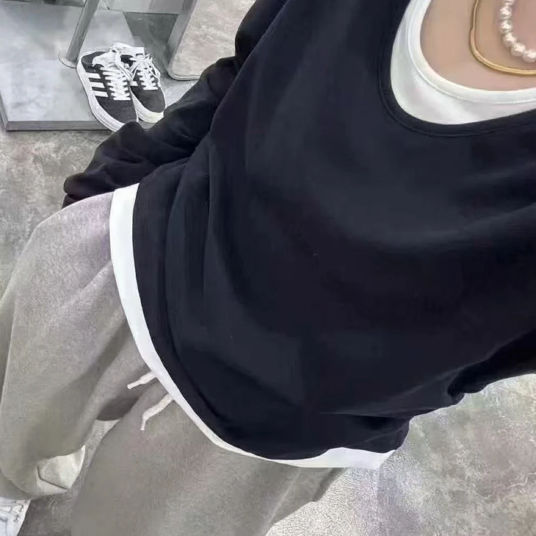 039假两件加厚打底衫时尚减龄