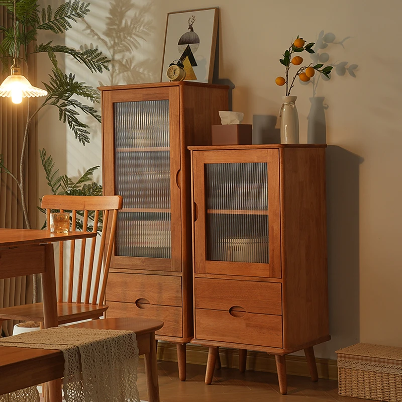 北欧纯实木简约风边柜