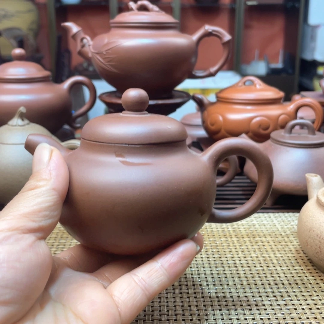 茶壶紫砂且*陶紫泥微瑕