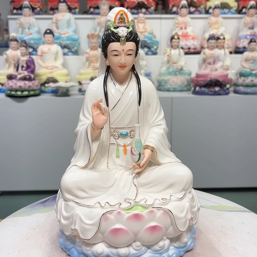 摆件瓷摆件观音12吋