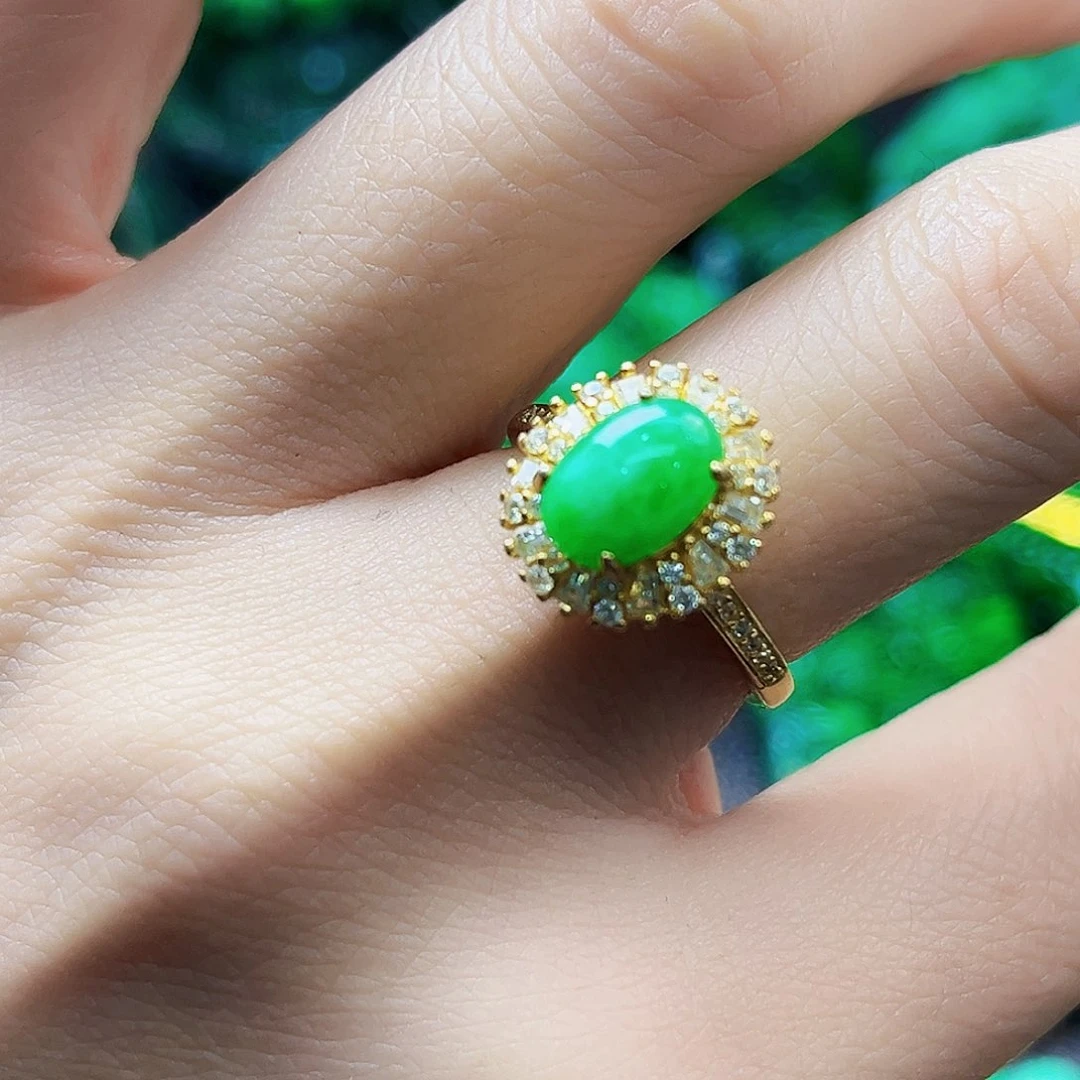 颈饰银S925镶嵌翡翠