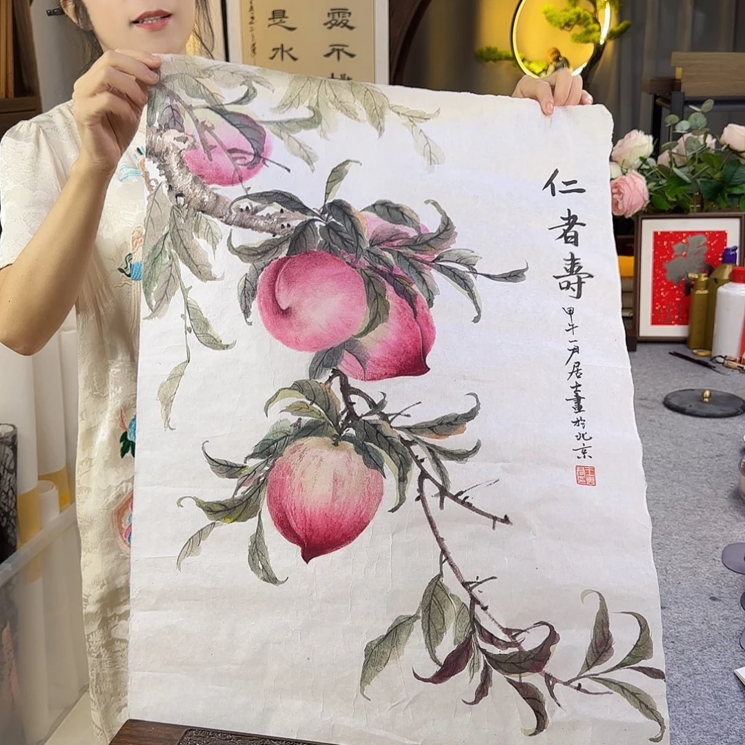 国画王惠君老师桃子