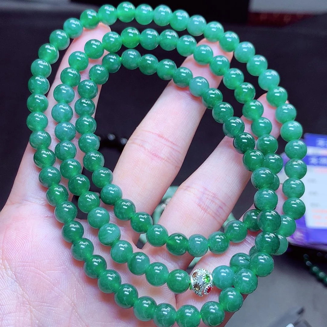 翡翠未镶嵌毛衣链