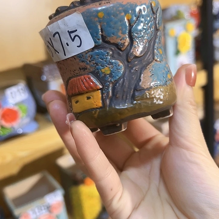 陶瓷多肉花盆满15包邮