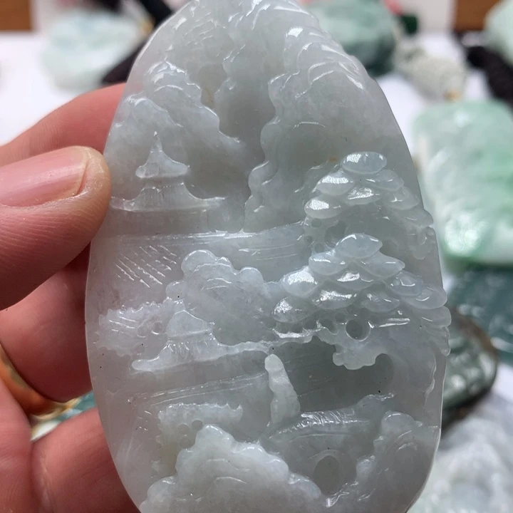 颈饰未镶嵌翡翠保真天然a货翡翠
