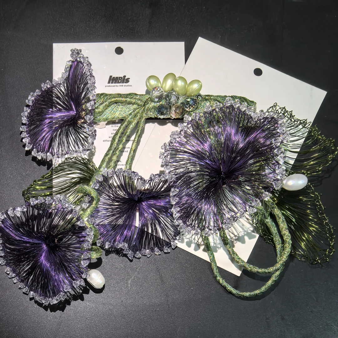 西子家莫奈紫蔷薇弹簧夹