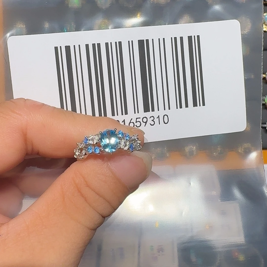 七***人欧泊银S925镶嵌戒指戒指