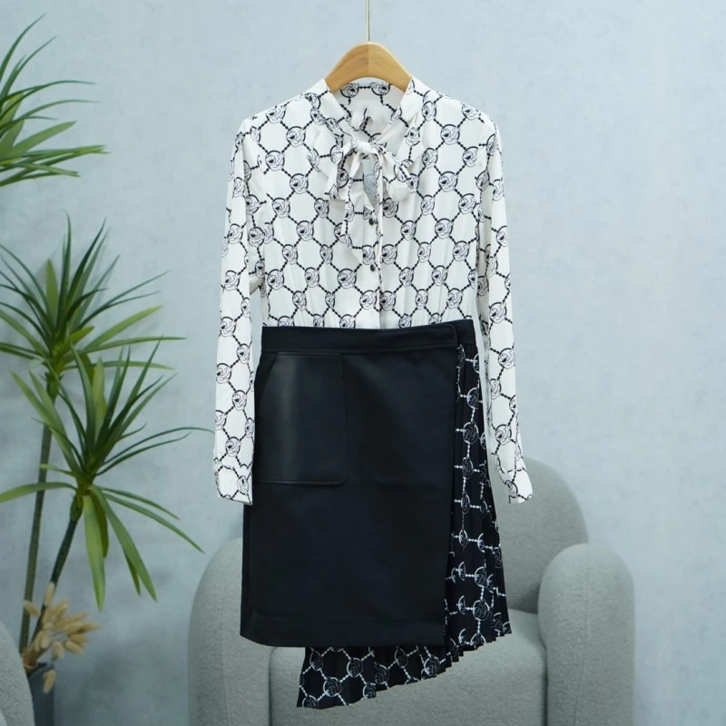 LI丽系列  E583   女装时尚撤柜气质连衣裙灰白76055031