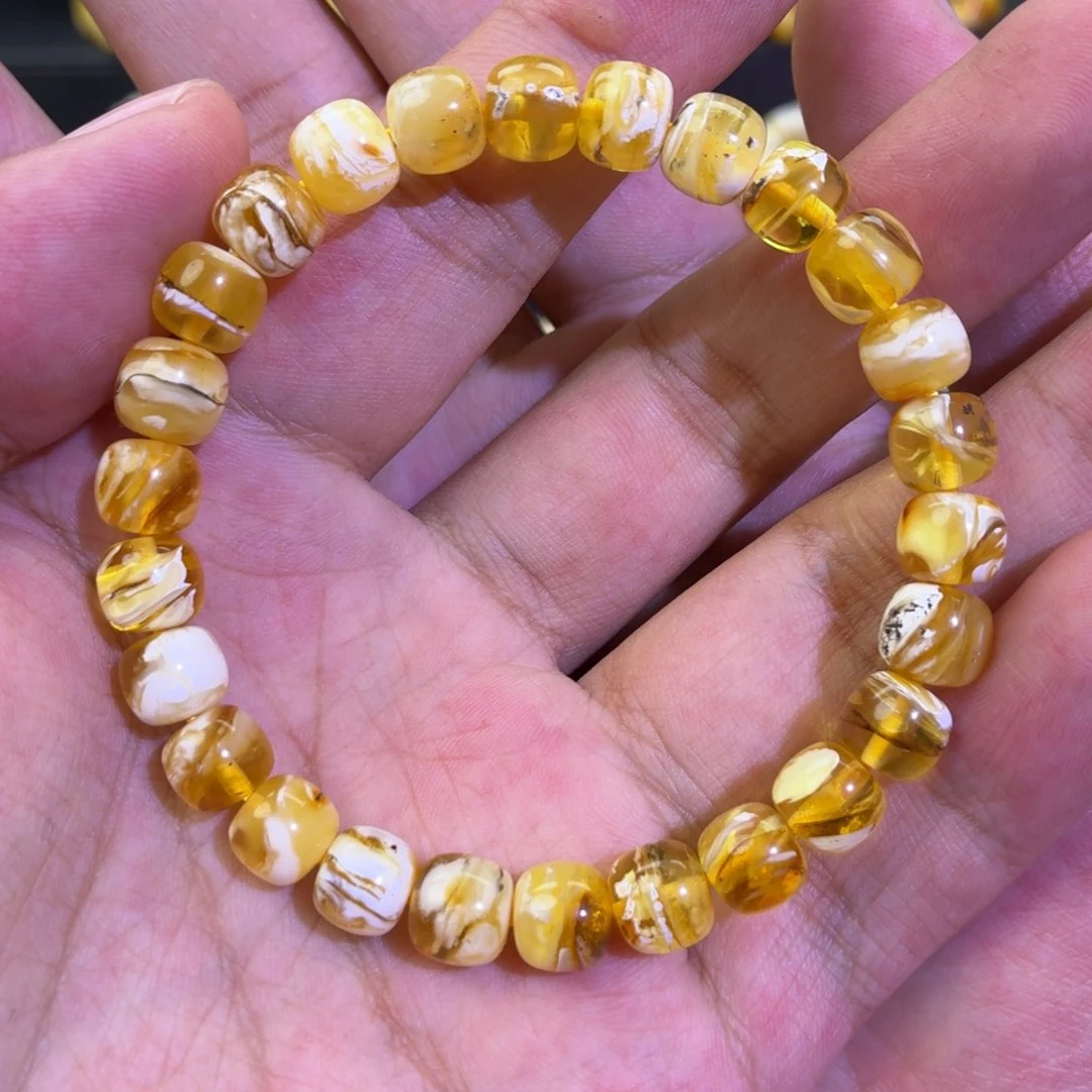 未镶嵌蜜蜡珠宝奇石金白拉丝8➕老型单圈