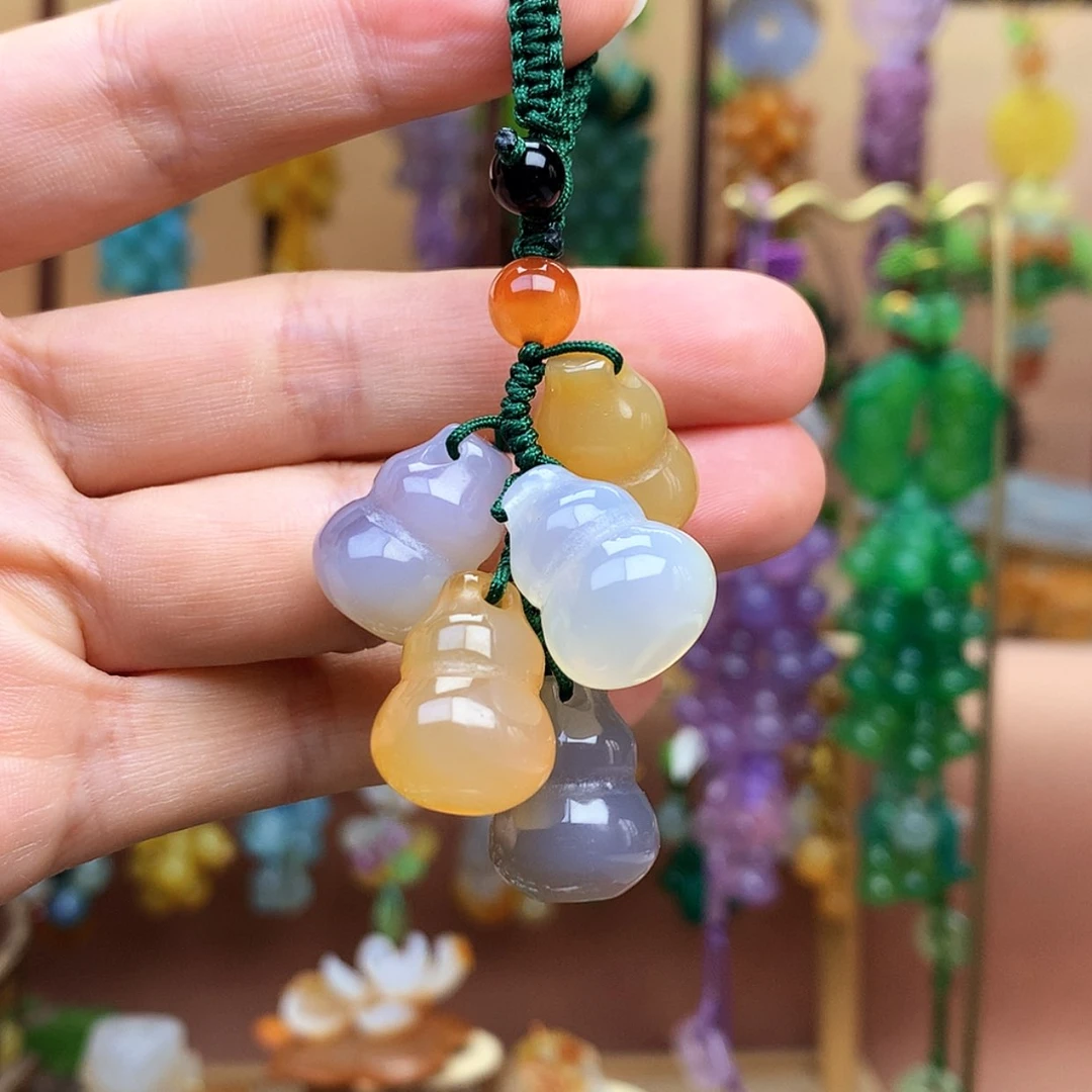 【闪购商品】玛瑙/玉髓车挂未镶嵌钥匙扣