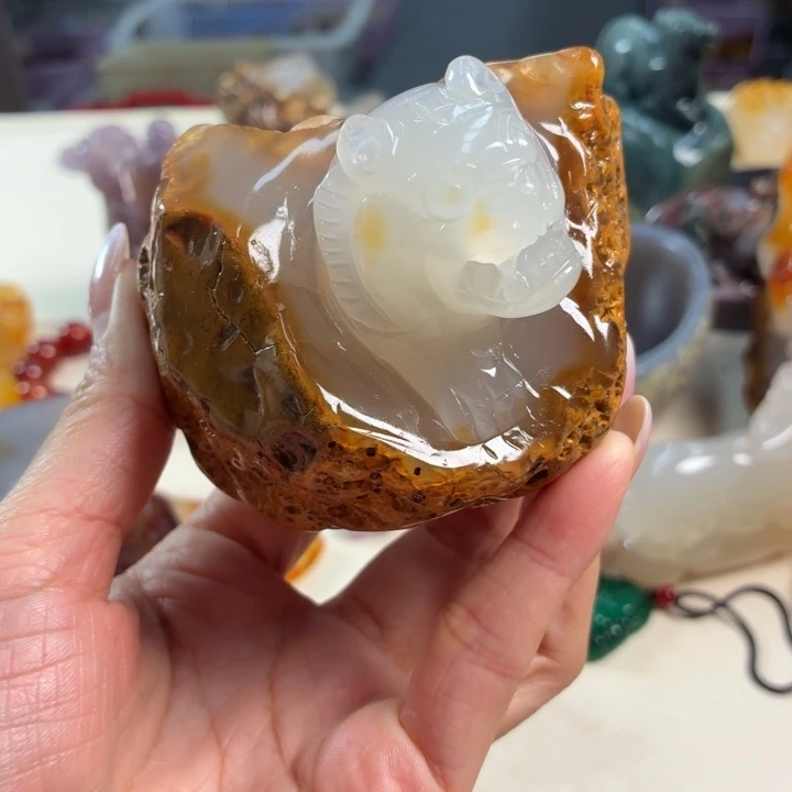 玛瑙/玉髓未镶嵌吊坠(不含链)