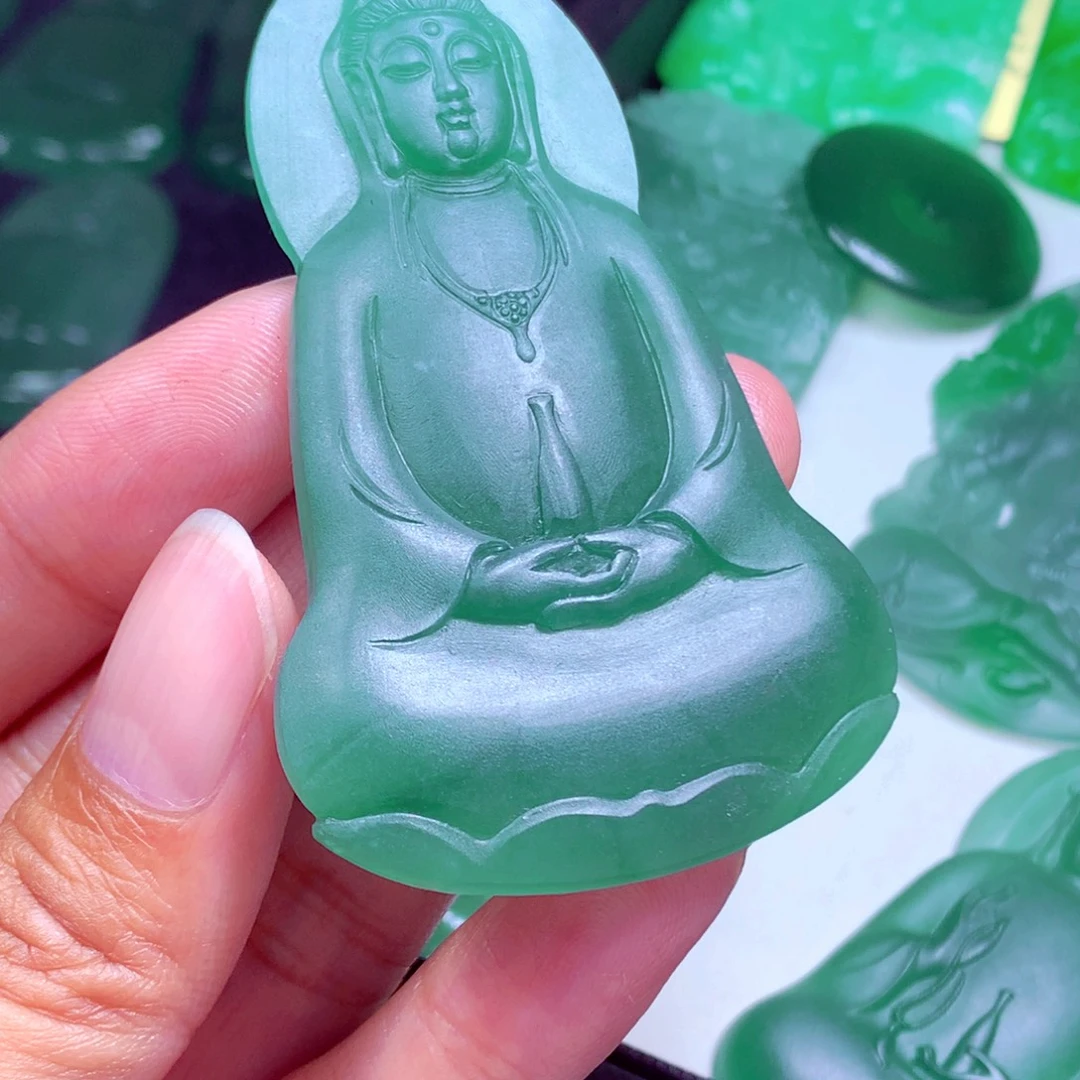 昆***花定制翡翠未镶嵌天然