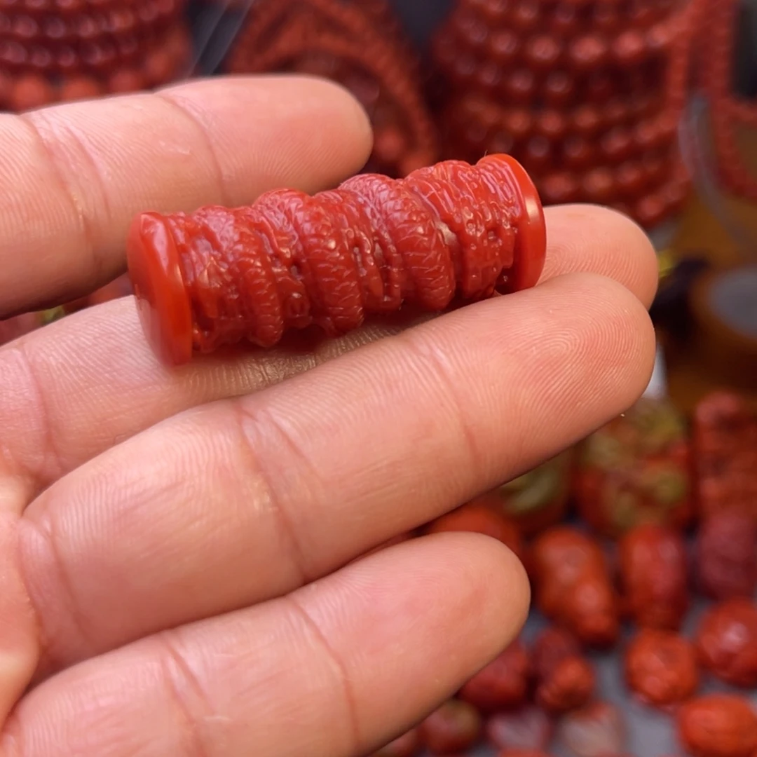 南红玛瑙瓦西精工龙龙珠未镶嵌8****2