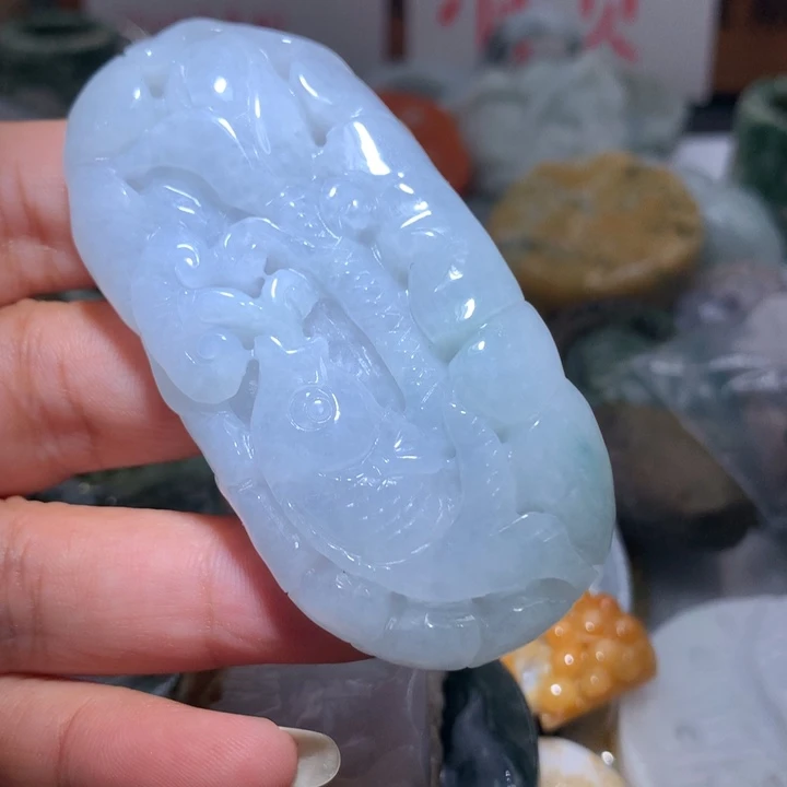 翡翠未镶嵌颈饰保真天然A货翡翠