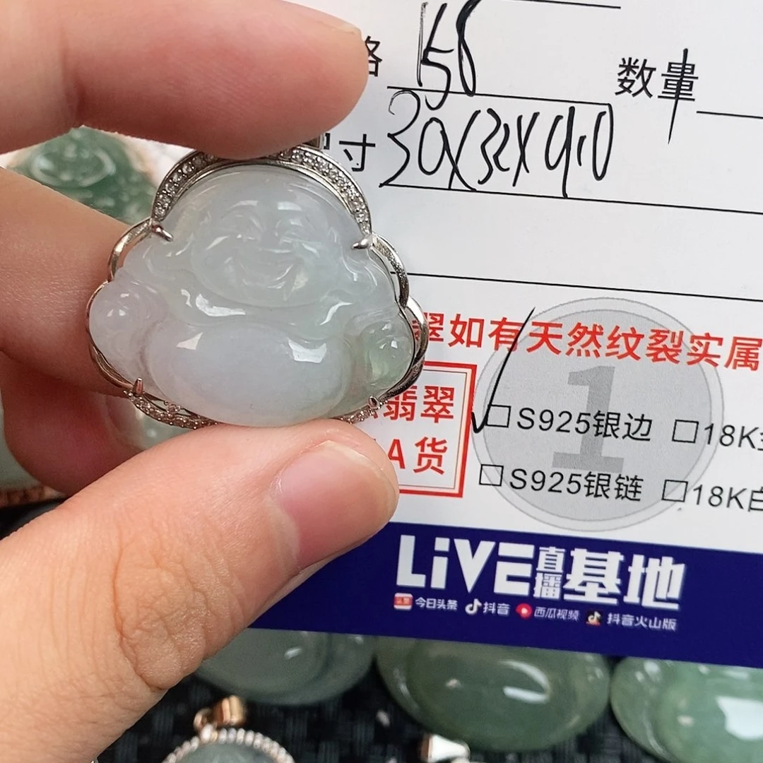 翡翠银S925镶嵌颈饰