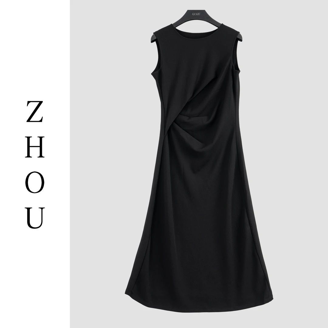 黑色日常通勤减龄女装连衣裙-20891