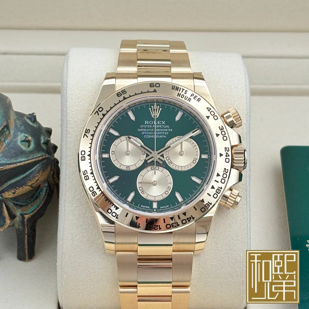 未使用 Rolex/劳力士 迪通拿/126508-0008/绿金迪/25全/40