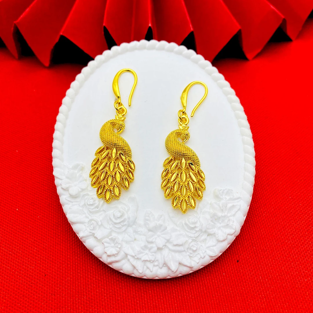 铜合金耳饰 气质女款经典【复古宫廷凤凰耳钩】时尚百搭饰品百搭