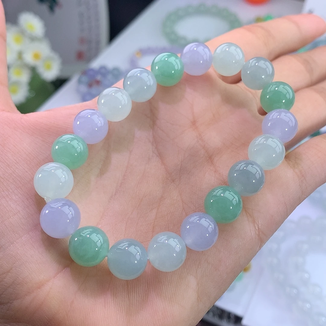 未镶嵌手链翡翠冰胶马卡龙手串