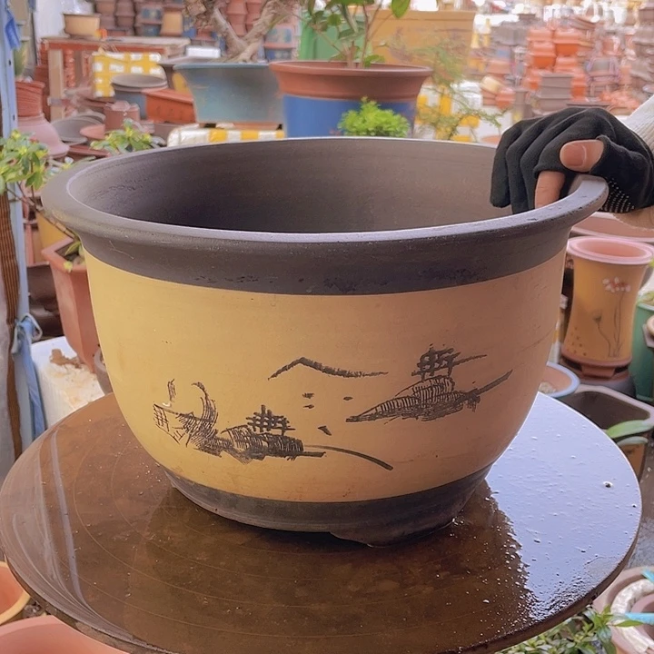 宜兴紫砂花盆002大