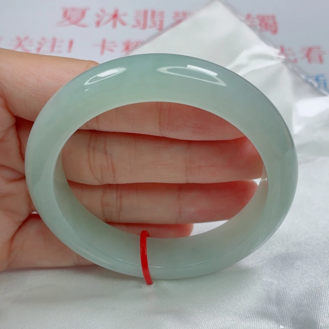 翡翠手镯未镶嵌老坑冰胶甜绿葡萄肉洒金018
