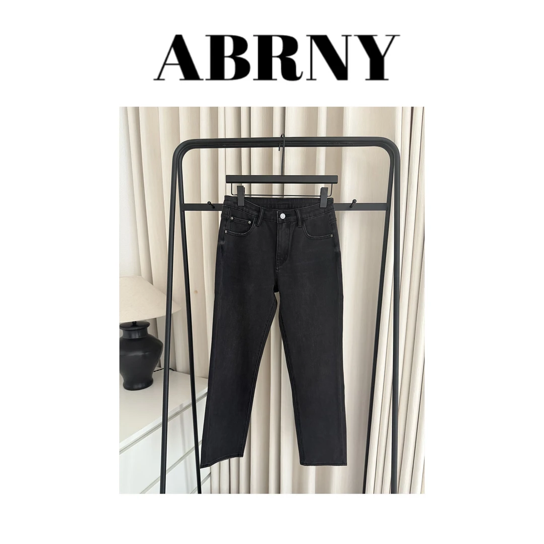 许小黑【经典再现2】水洗休闲设计师时尚烟管牛仔裤潮流修身0120