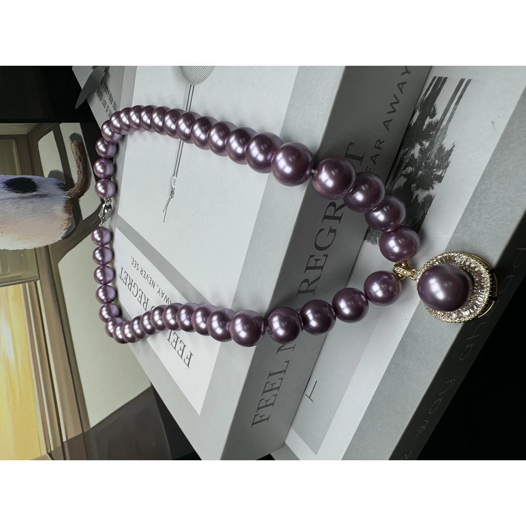 铜合金仿珍珠项链 妈妈气质高贵时尚铜合金高级轻奢小众项链zz018