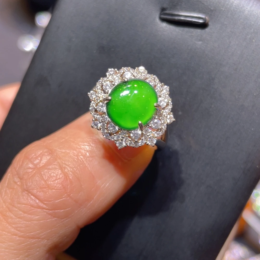 翡翠银S925镶嵌颈饰