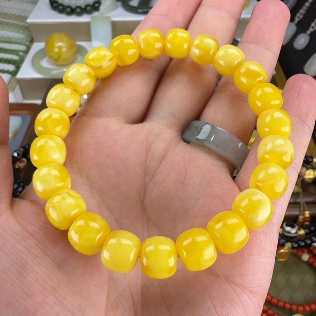 手链琥珀未镶嵌蜜蜡精工手串