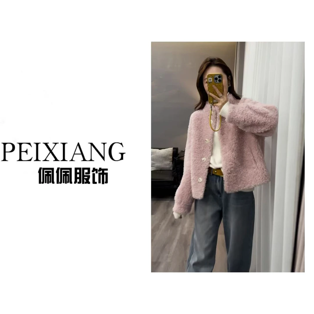 佩佩WA 【今日温柔】100全羊毛外套 S1419 6016047 毛毛外套时尚