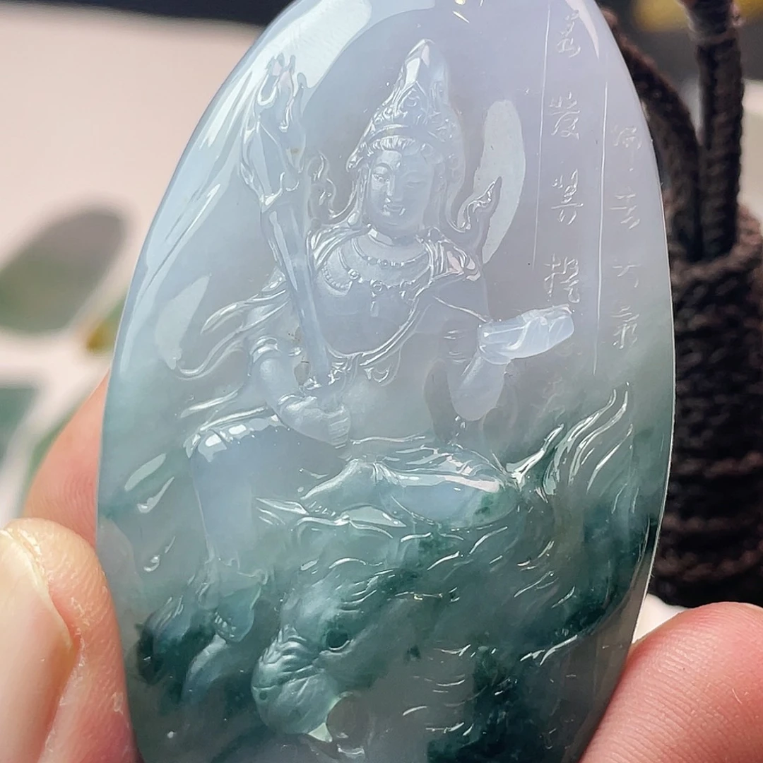 定制翡翠未镶嵌文殊