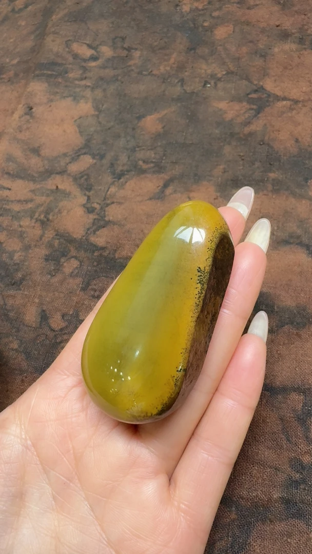 析木河磨玉手把件