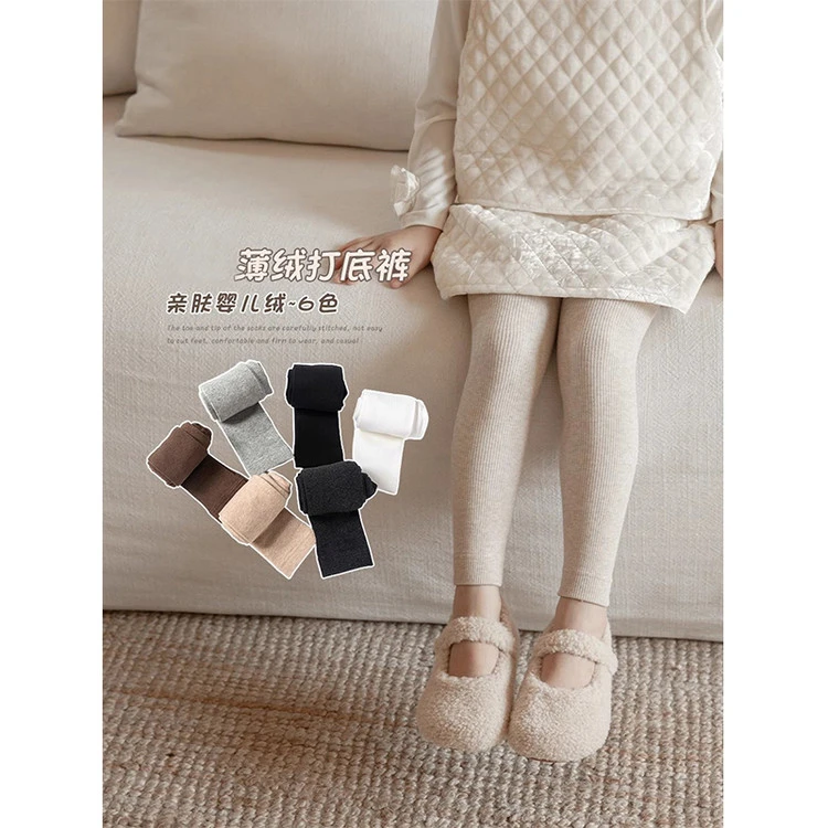 儿童打底裤外穿九分袜韩版纯色修身外穿