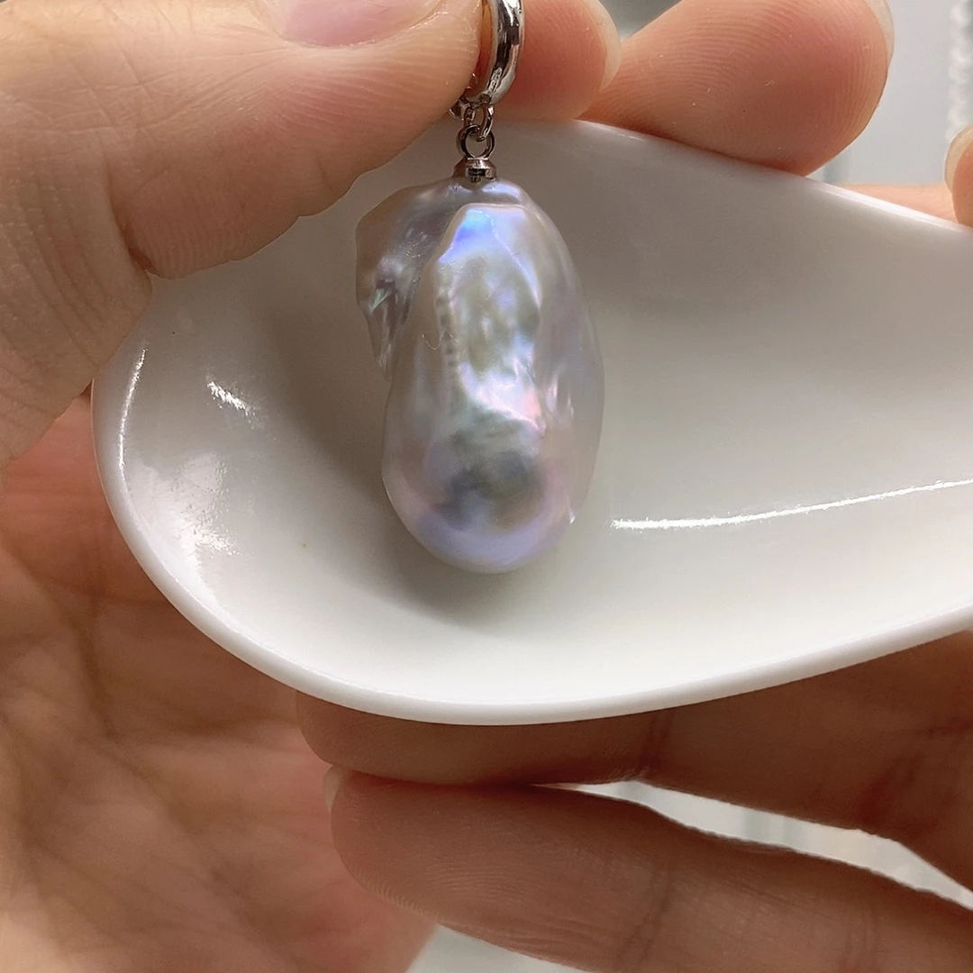 淡水珍珠银S925镶嵌颈饰