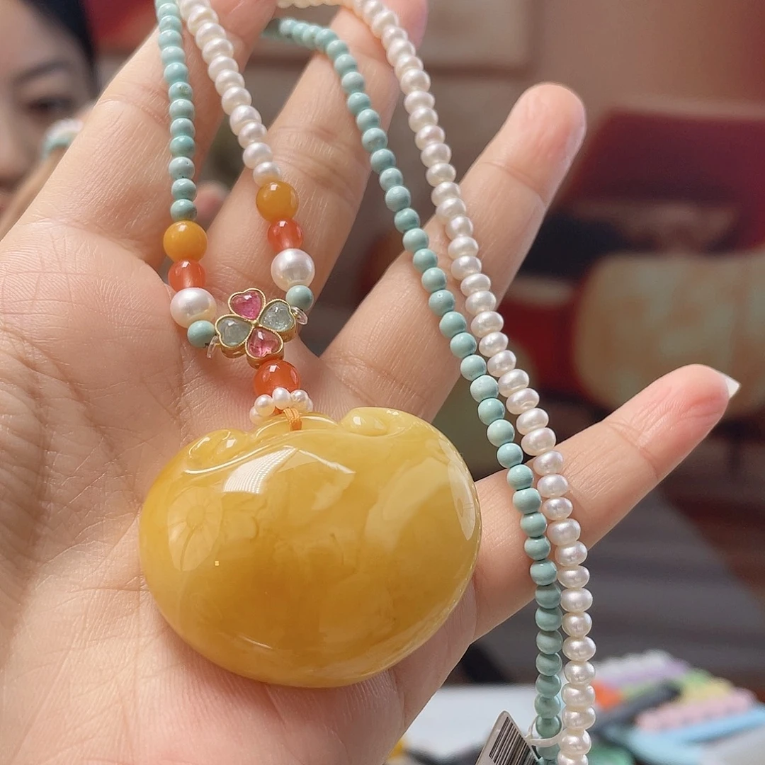 裸石蜜蜡未镶嵌蜜蜡吊坠