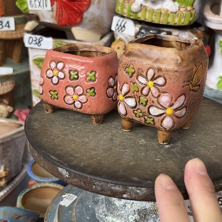 粗陶材质多肉花盆