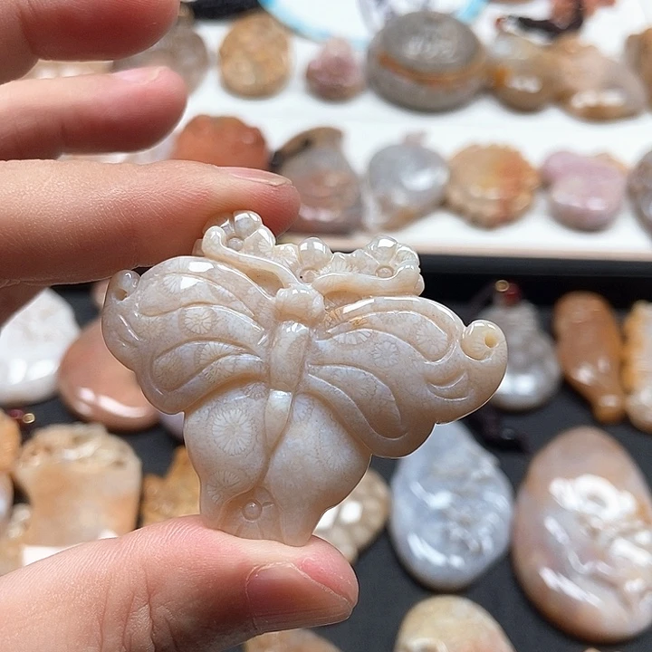 硅化珊瑚（珊瑚玉）未镶嵌颈饰