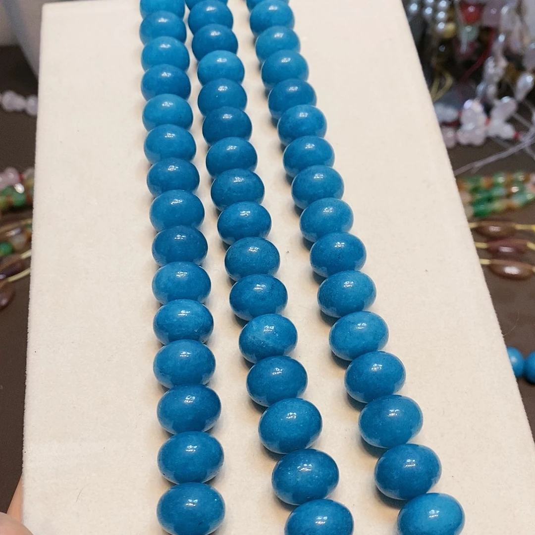 玛瑙/玉髓散珠天然石16mm胖算盘一条