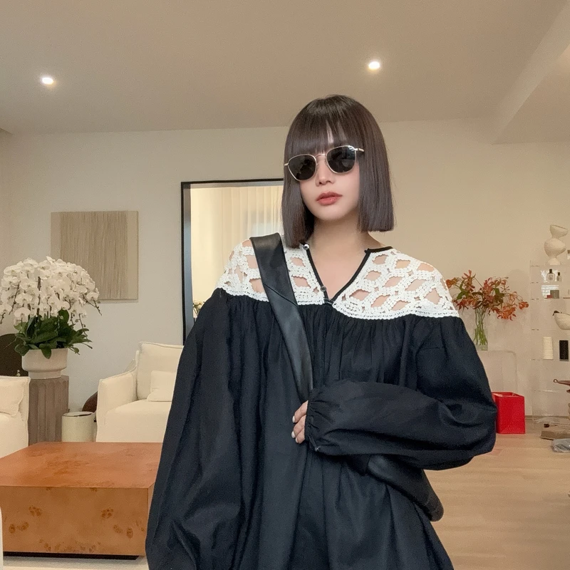 【rarer rarer】25早春两色亚麻重工镂空钩花衬衫 2501033