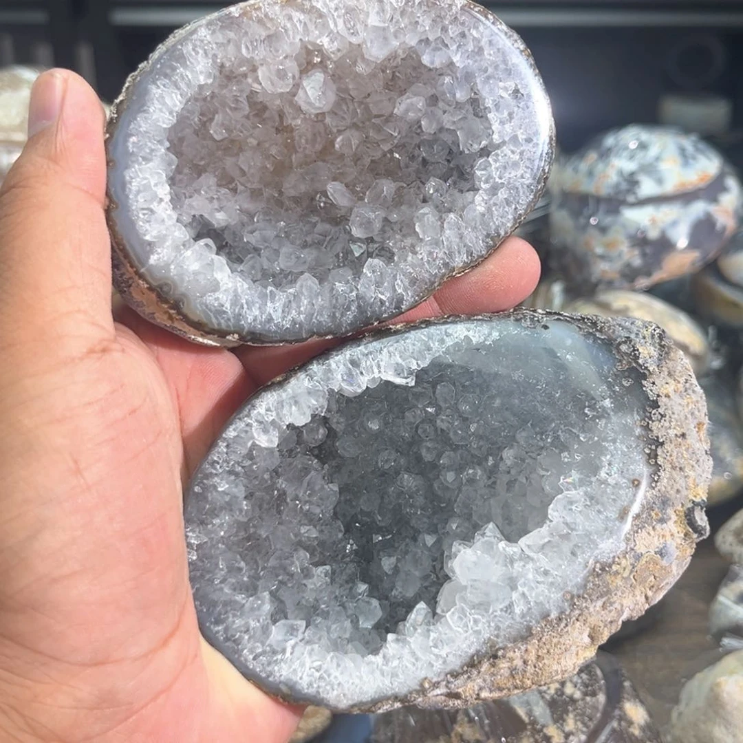 紫晶摆件未镶嵌聚宝盆